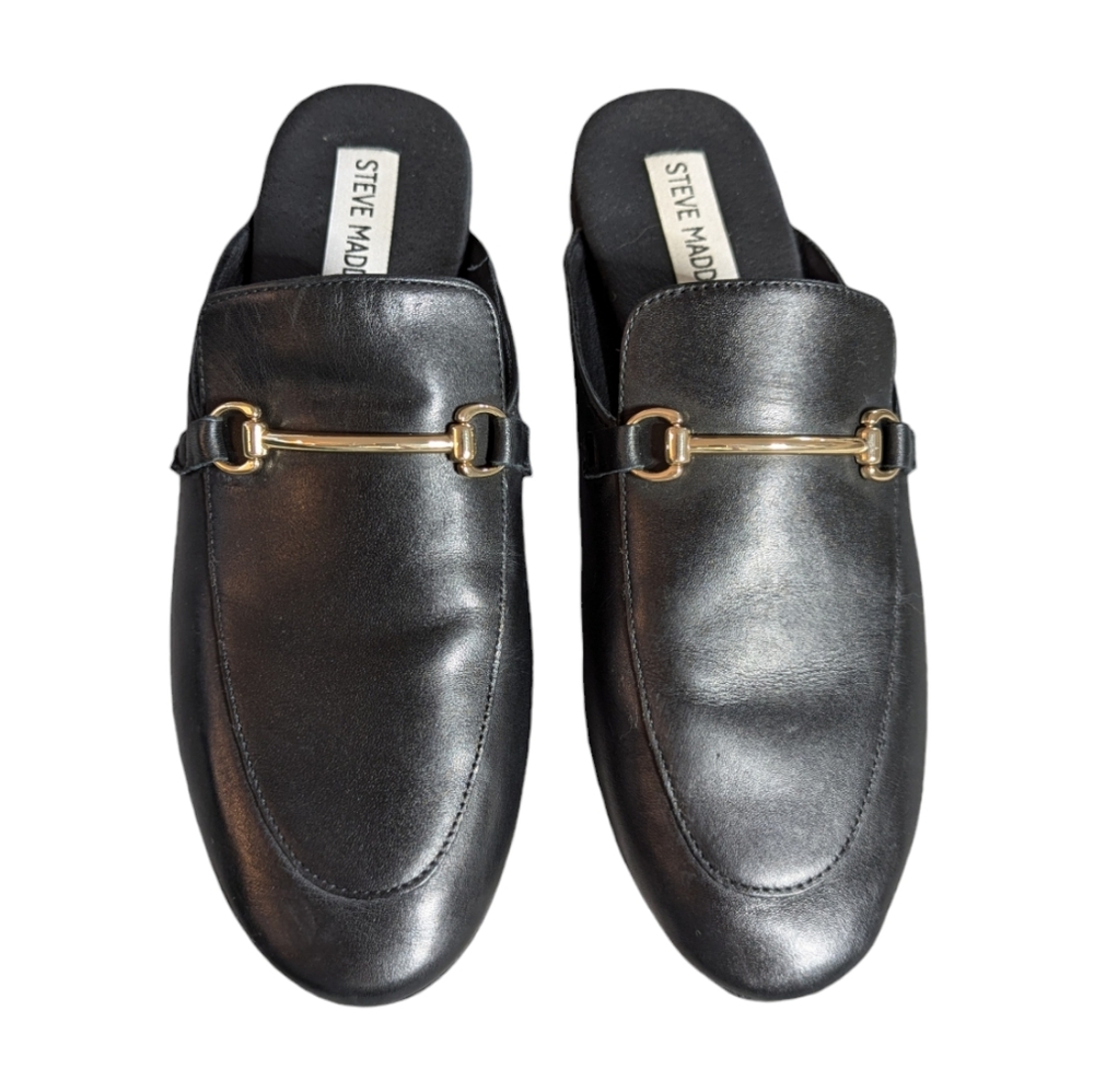 Steve Madden Leather Loafer Slides 6